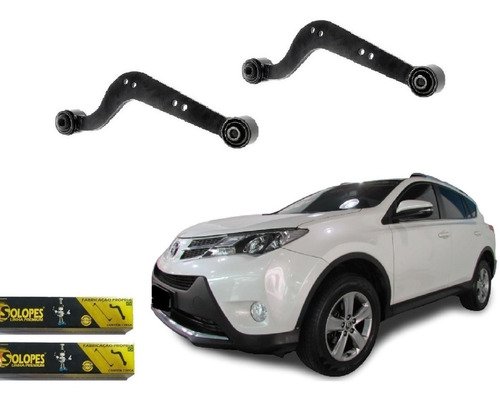 Par braco curvo superior traseiro toyota rav4 2006 até 2018