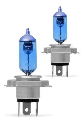 Par lâmpada h4 super branca 8500k 60/55w 12v inmetro