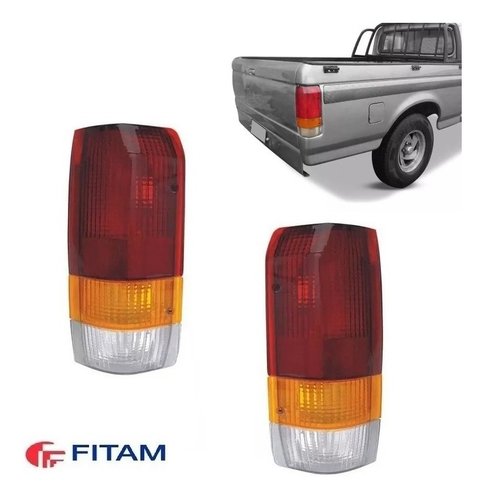 Par lanterna traseira f1000 93 94 95 96 97 98 tricolor fitam
