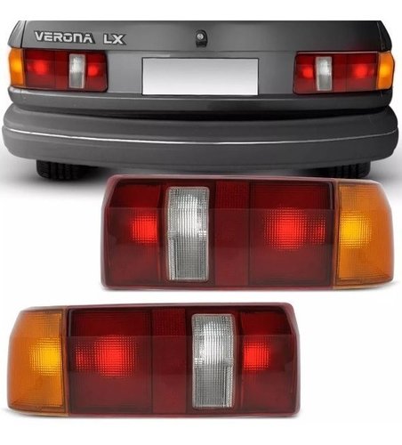 Par lanterna traseira verona 1989 1990 1991 92 tricolor jcv