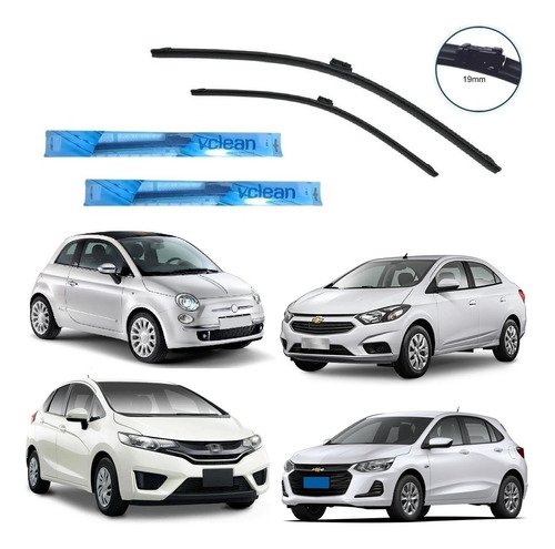 Par palheta limpador parabrisa onix hatch 2019 2020