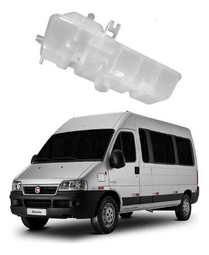 Reservatório agua radiador 2 saidas ducato 2.5 2.8 97 a 2009