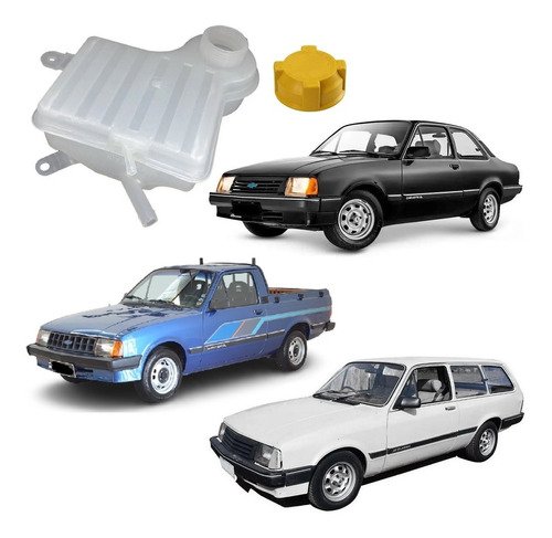 Reservatorio agua radiador c/ tampa chevette 1.6 chevy 87-95