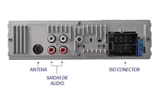 Som de carro roadstar bluetooth usb radio fm painel 7 cores