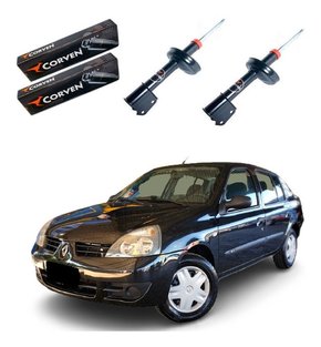 2 amortecedor dianteiro corven clio 1.0 hatch sedan 99/2011