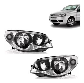 2 farol orgus palio g3 2004 2005 2006 2007 cromado aro preto