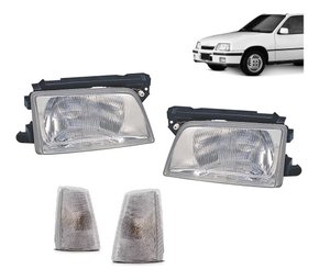 2 farol vidro orgus + pisca kadett 89 90 91 92 93 94 95 ..98