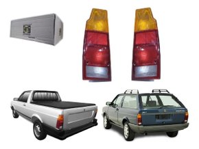 2 lanterna traseira saveiro quadrada 1991 1992 1993 1994