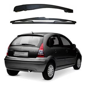 Braco limpador traseiro e palheta c3 2004 a 2009 2010 11 12