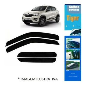 Calha chuva renault kwid 4p 2017 2018 2019 2020 jogo fume
