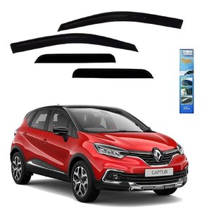 Calha de chuva captur 4p 2017 2018 jogo 4 portas acrilico