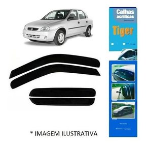 Calha de chuva corsa 4 portas 94 a 2002 classic 4p 2003/2015