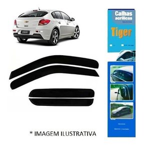 Calha de chuva cruze hatch 4p 2011 2012 2013 2014 2015 fumê