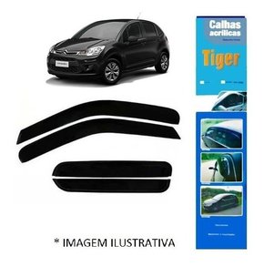 Calha de chuva defletor citroen c3 4p 2013 2014 2015 2016 17