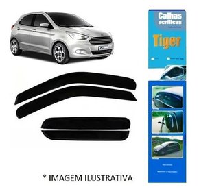 Calha de chuva defletor ka 4p hatch e sedan 2016 2017 2018