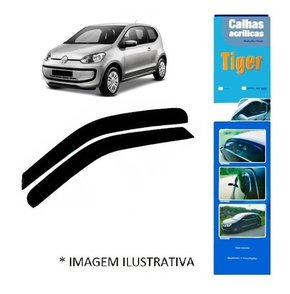 Calha de chuva defletor up 2p 2014 2015 2016 a 2018 acrilico