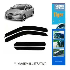 Calha de chuva honda city 4p 2009 2010 2011 2012 2013 fumê