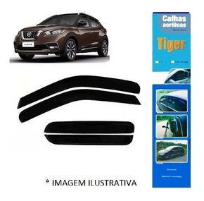 Calha de chuva nissan kicks 4p 2016 2017 2018 2019 2020 fume