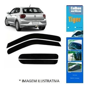 Calha de chuva novo polo hatch 2017 2018 2019 2020 acrilico