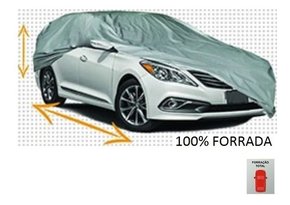 Capa cobrir carro gg 100% forrada impermeável 4,90m a 5,40m