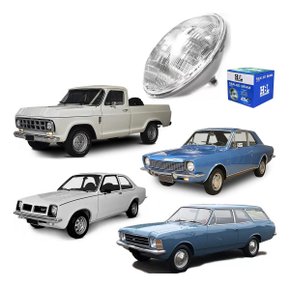 Farol sealed beam silibim de vidro d10 corcel 1 caravan 12v