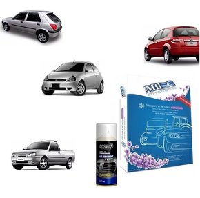 Filtro cabine + limpa ar condicionado fiesta 97 98 99 a 2001