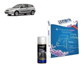 Filtro cabine + limpa ar condicionado focus 99 a 2004 2005 2006 2007 08
