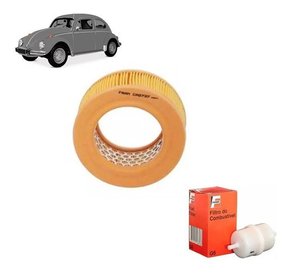 Filtro fram ar + combust. fusca 1200 1300 1500 carb. simples
