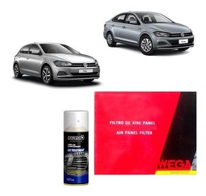 Filtro + limpa ar condicionado polo virtus 1.0 1.6 2017 2018