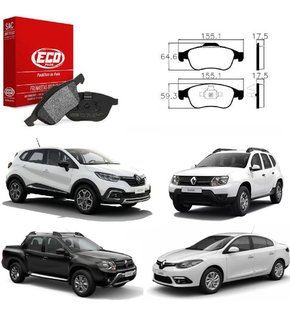 Jg pastilha freio dianteira duster 2.0 16v fluence 2011-2019