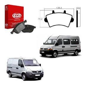 Jg pastilha freio dianteira master 2.5 2005 a 2011 2012 2013