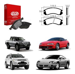 Jg pastilha freio dianteira pajero 3.0 v6 gasolina 1998/2006