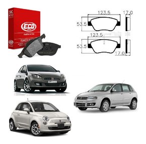 Jg pastilha freio dianteira stilo 1.8 8v 2003 2004 2005/2011