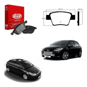 Jg pastilha freio traseira c4 pallas exclusive 2.0 2007/2013