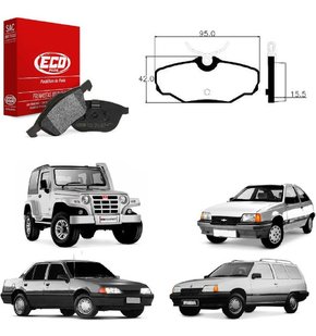 Jg pastilha freio traseira monza efi 2.0 1992 1993 1994/1996