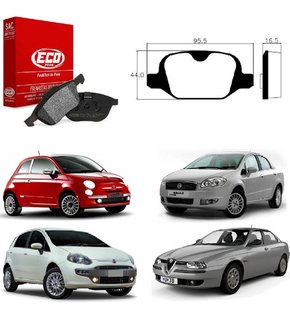 Jg pastilha freio traseira punto 1.8, / 1.4 tjet 2009 a 2016