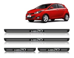 Jg soleira hb20 2012 a 2018 4 pç resinada preta auto colante