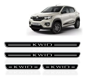 Jg soleira kwid 2017 2018.. 4 pç resinada preta auto colante