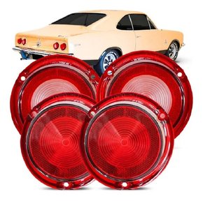 Jogo c/ 4 lentes lanterna traseira opala / caravan 1975/1979