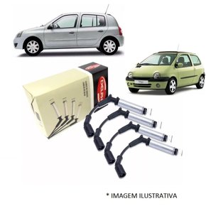 Jogo cabo de vela clio twingo 1.0 8v gasolina 99 a 2005 delphi
