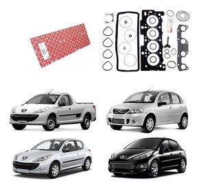 Jogo de junta motor peugeot 206 1.4 8v 2006 2007 2008 2009