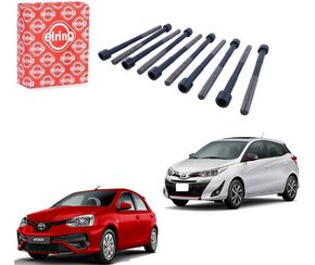 Jogo de parafusos cabeçote toyota etios 1.3 16v 2012 a 2016
