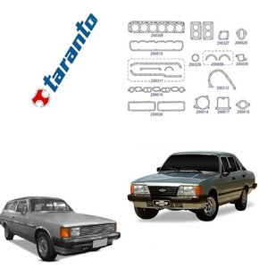 Jogo junta motor s/ret opala 6cil 250 1971 a 1990 1991 1992