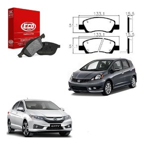 Jogo pastilha freio dianteira new fit 2009 2010 2011 a 2014