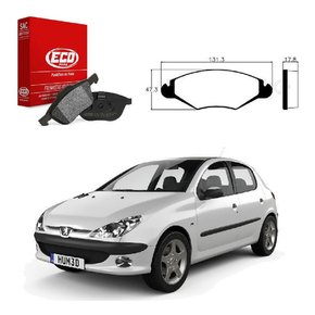 Jogo pastilha freio dianteira peugeot 206 1.0 2001/2005 2006