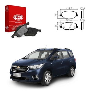 Jogo pastilha freio dianteira spin nova 2017 2018 2019 2020