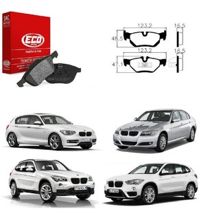 Jogo pastilha freio traseira bmw 130i 3.0 24v 2005 a 2010.