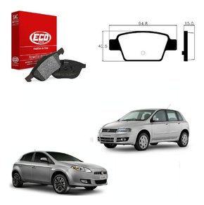 Jogo pastilha freio traseira stilo 2003 2004 2005 2006 2007