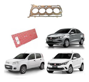 Junta cabeçote fiat cronos 1.3 8v 4 cil 2017 2018 2019 chapa
