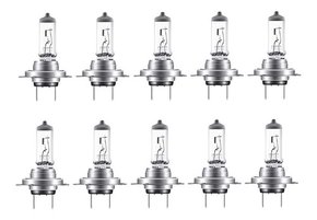 Kit 10 lampadas h7 12v 55w comum automotiva inmetro atacado